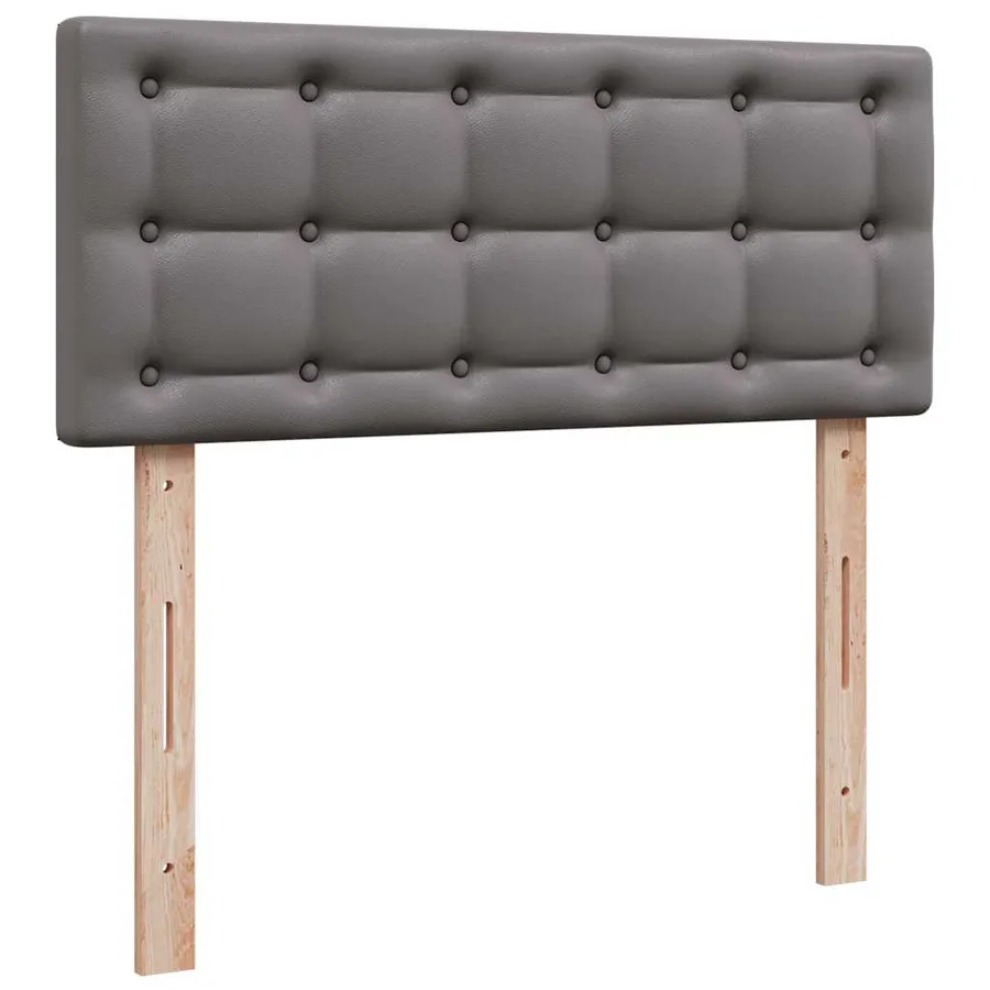 Cadre de lit ottoman avec matelas gris 120x200 cm similicuir - 13