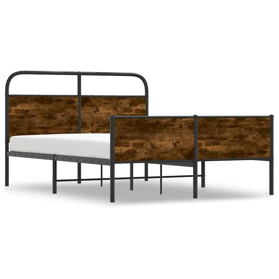 Cadre de lit sans matelas 140x190 cm chêne sonoma - 3