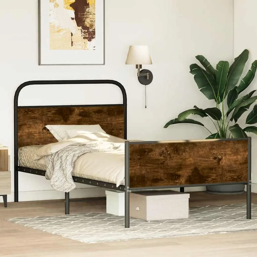 Cadre de lit sans matelas 100x190 cm chêne sonoma