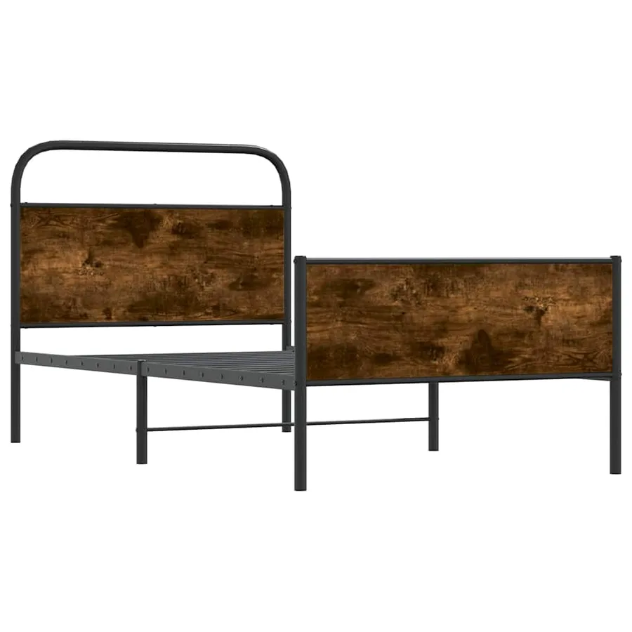 Cadre de lit sans matelas 100x190 cm chêne sonoma - 4