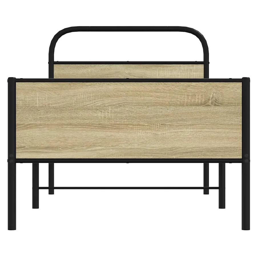 Cadre de lit sans matelas 80x200cm chêne sonoma bois ingénierie - 5