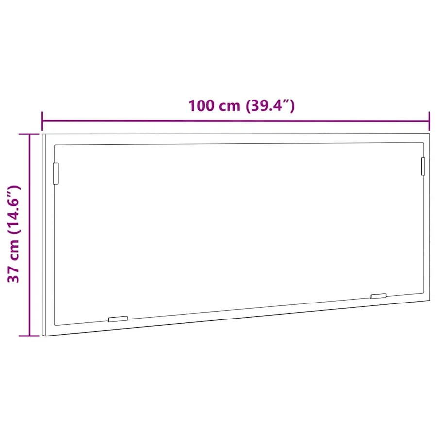 Miroir de salle de bain à LED chêne artisanal bois d'ingénierie - 14