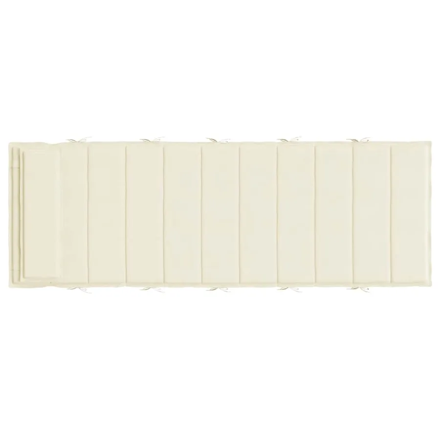 Coussin de chaise longue crème 180x60x4 cm tissu oxford - 5