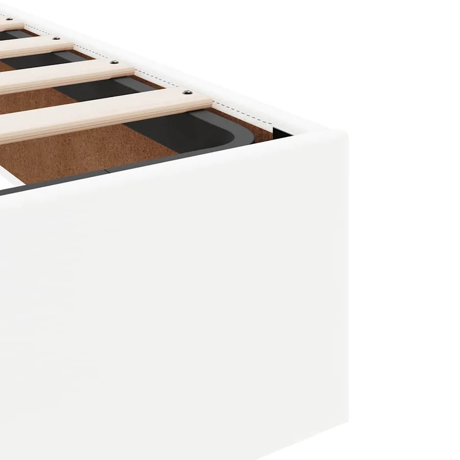 Cadre de lit ottoman sans matelas blanc 90x200 cm similicuir - 12