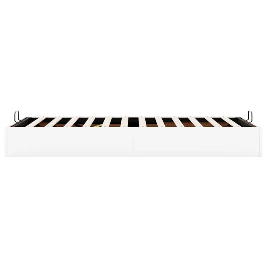 Cadre de lit ottoman sans matelas blanc 90x200 cm similicuir - 8