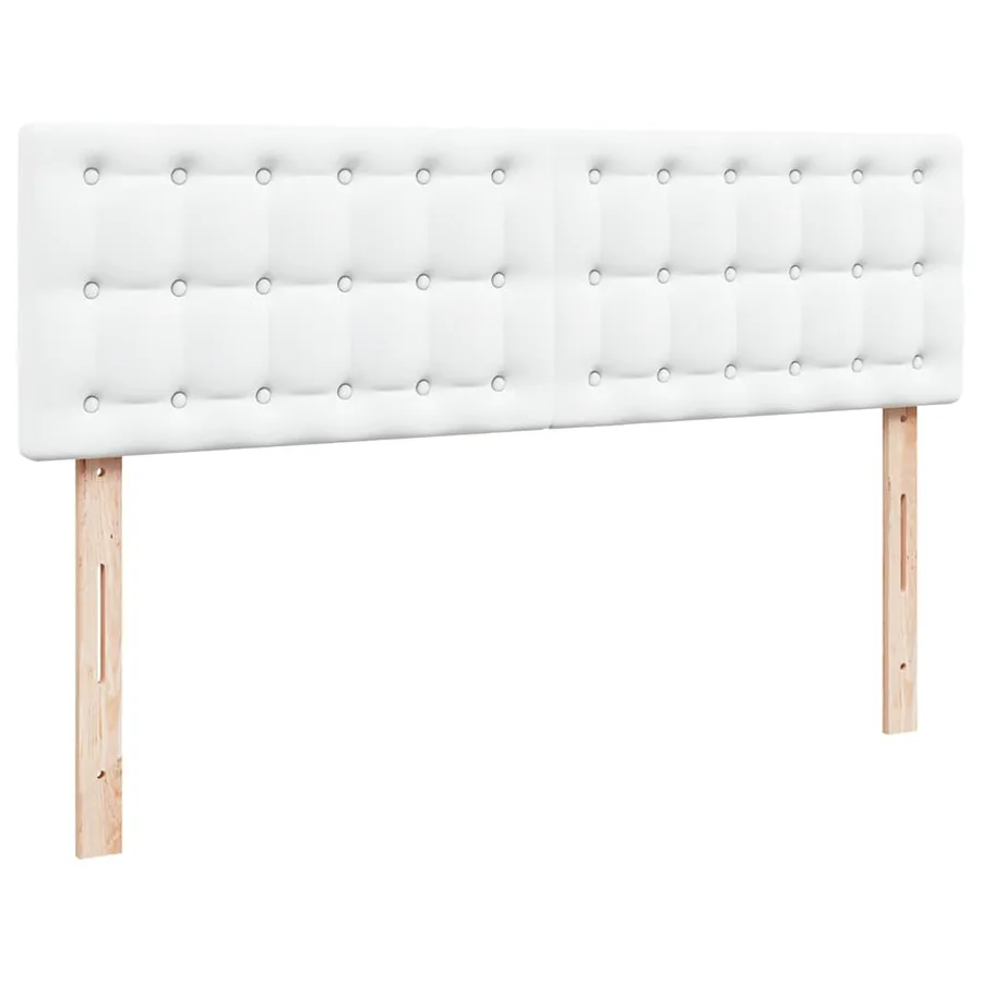 Cadre de lit ottoman avec matelas blanc 160x200 cm similicuir - 10