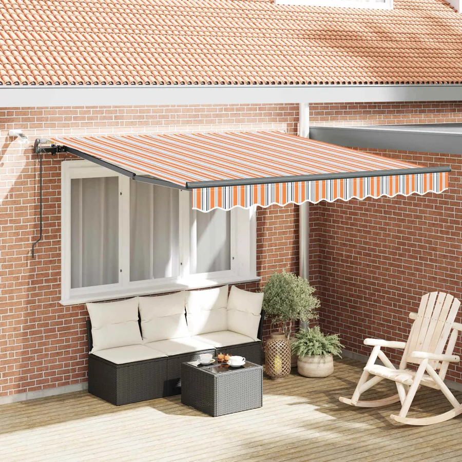 Auvent rétractable Multicolore 300 x 250 cm Polyester