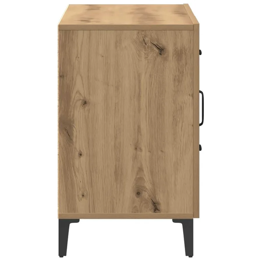 Buffet chêne artisanal 100x36x60 cm bois d'ingénierie - 6