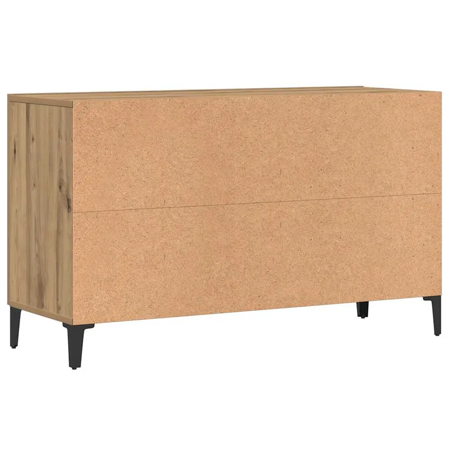 Buffet chêne artisanal 100x36x60 cm bois d'ingénierie - 7