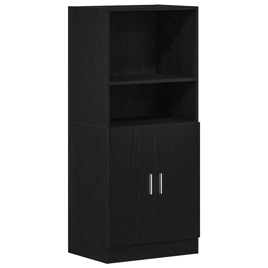 Ensemble d'armoires de cuisine 3 pcs noir bois d'ingénierie - 7