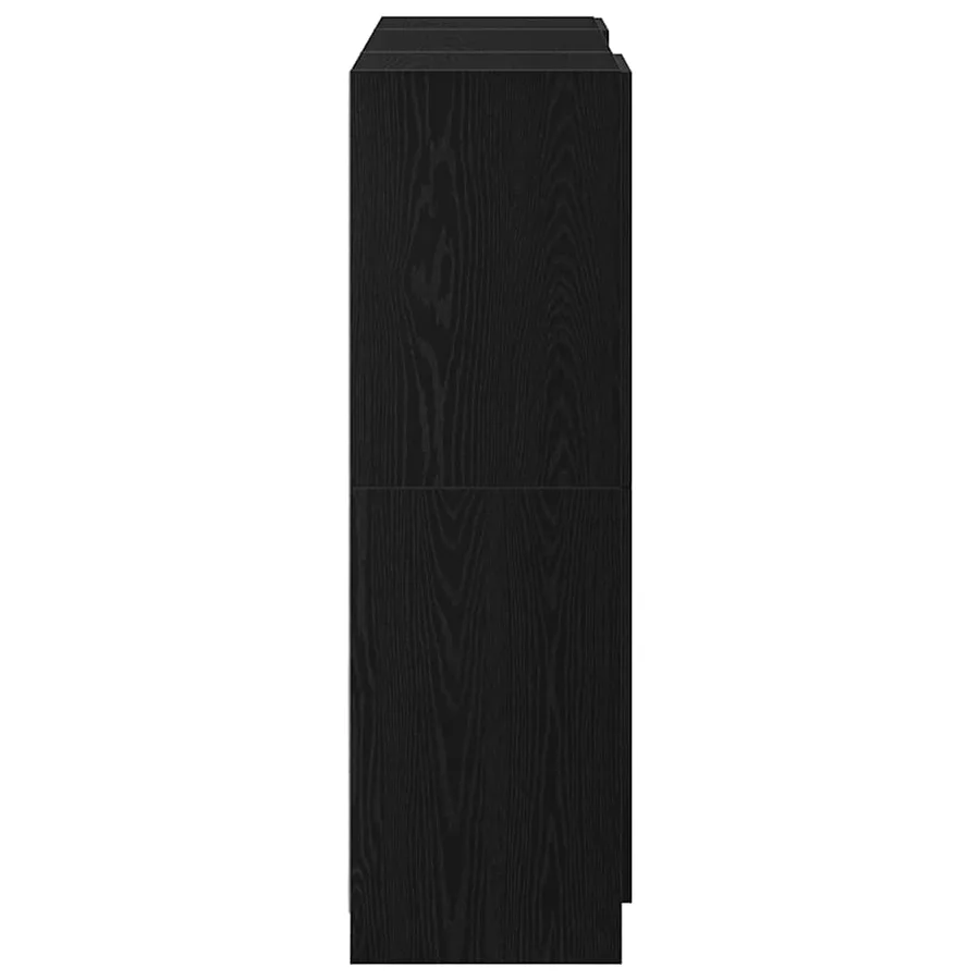 Ensemble d'armoires de cuisine 3 pcs noir bois d'ingénierie - 8