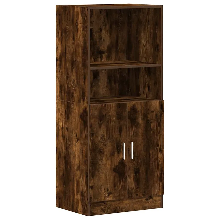 Ensemble d'armoires de cuisine 2 pcs chêne fumé bois ingénierie - 7