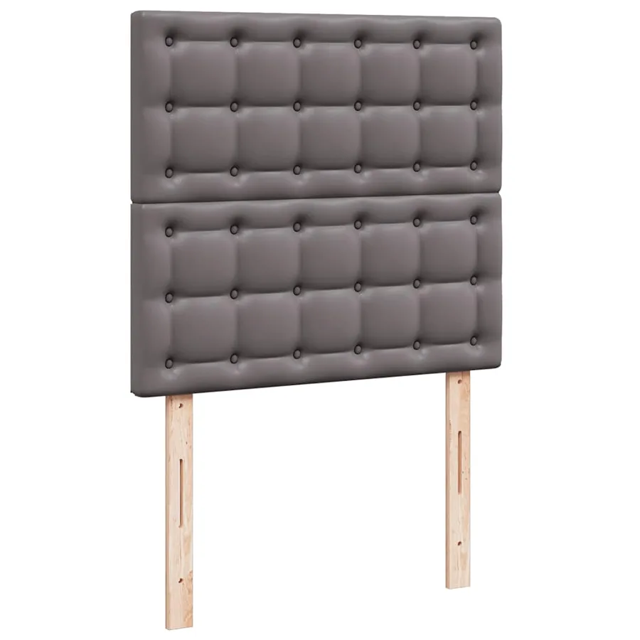 Lit ottoman avec matelas gris 90x200 cm similicuir - 9