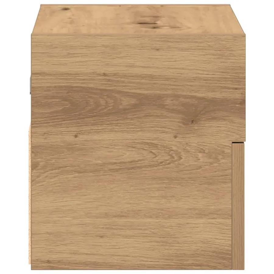 Table de chevet murale chêne artisanal 45x26x28,5 cm - 6