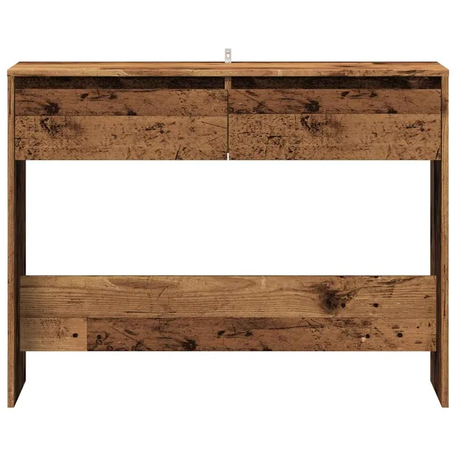 Table console vieux bois 100x35x76,5 cm bois d'ingénierie - 4