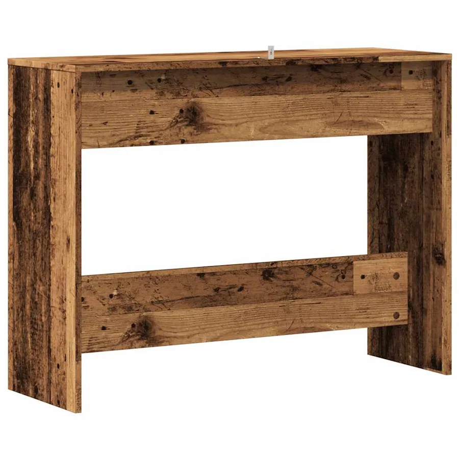Table console vieux bois 100x35x76,5 cm bois d'ingénierie - 6