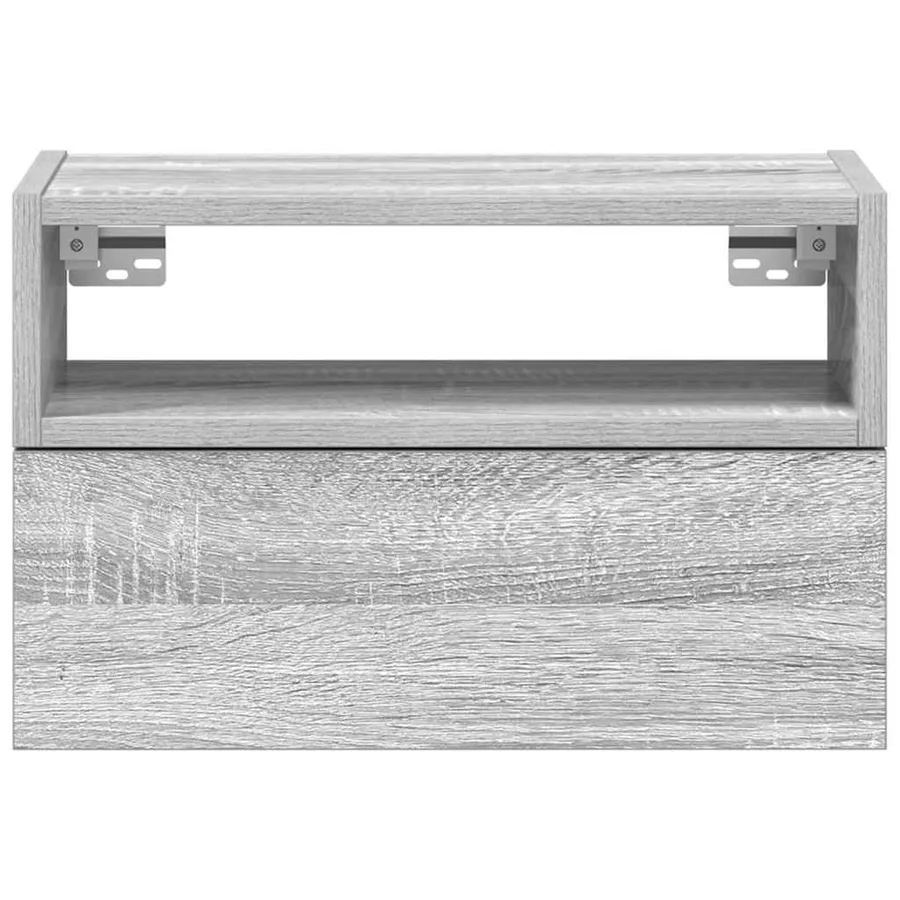 Table de chevet murale sonoma gris 45x26x28,5 cm - 4