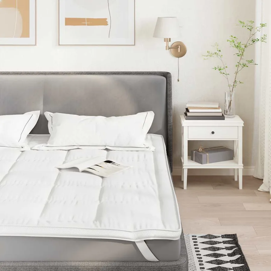 Protège-matelas blanc 200x220 cm