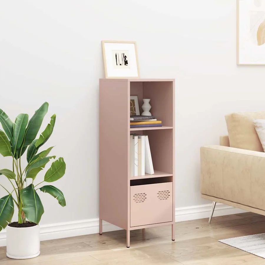 Buffet haut rose 35x39x103,5 cm acier - 3