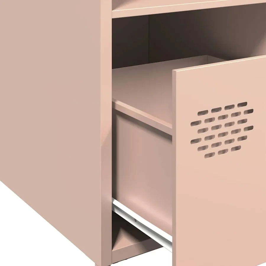 Buffet haut rose 35x39x103,5 cm acier - 9