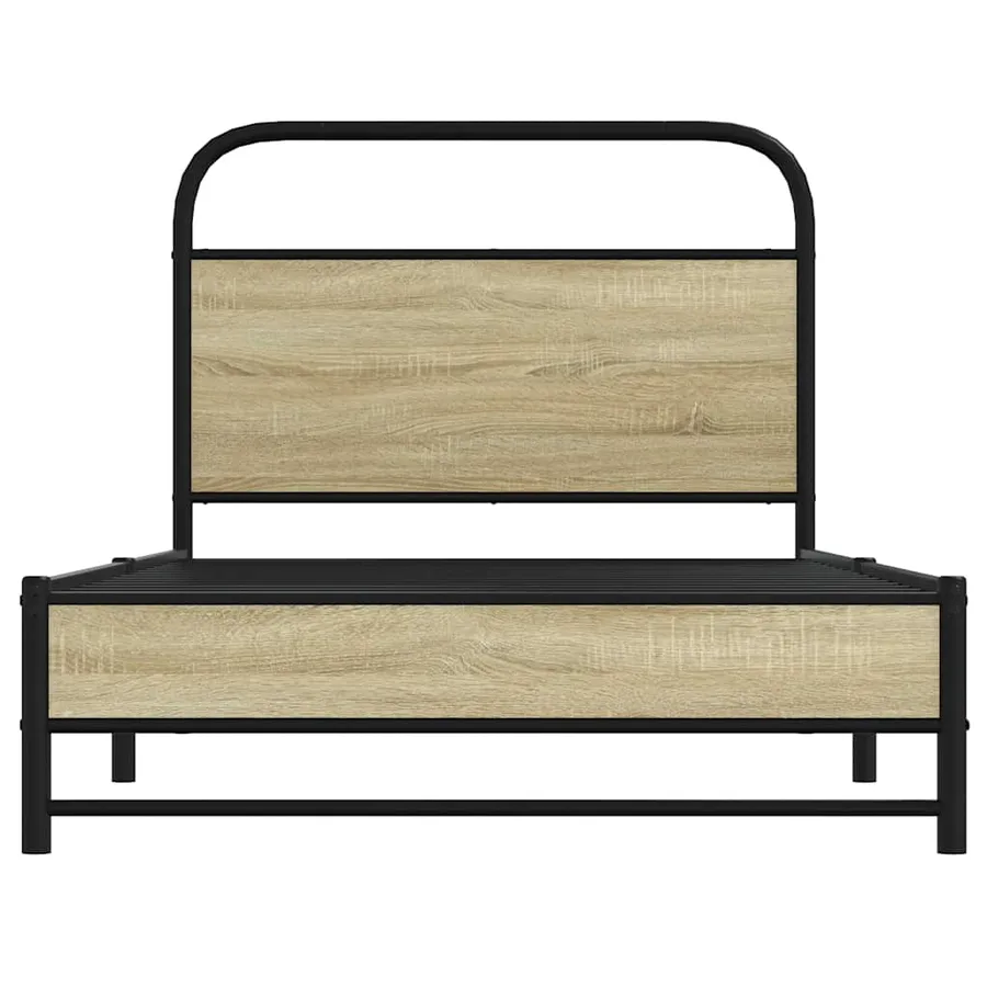 Cadre de lit sans matelas 100x200 cm chêne sonoma - 5