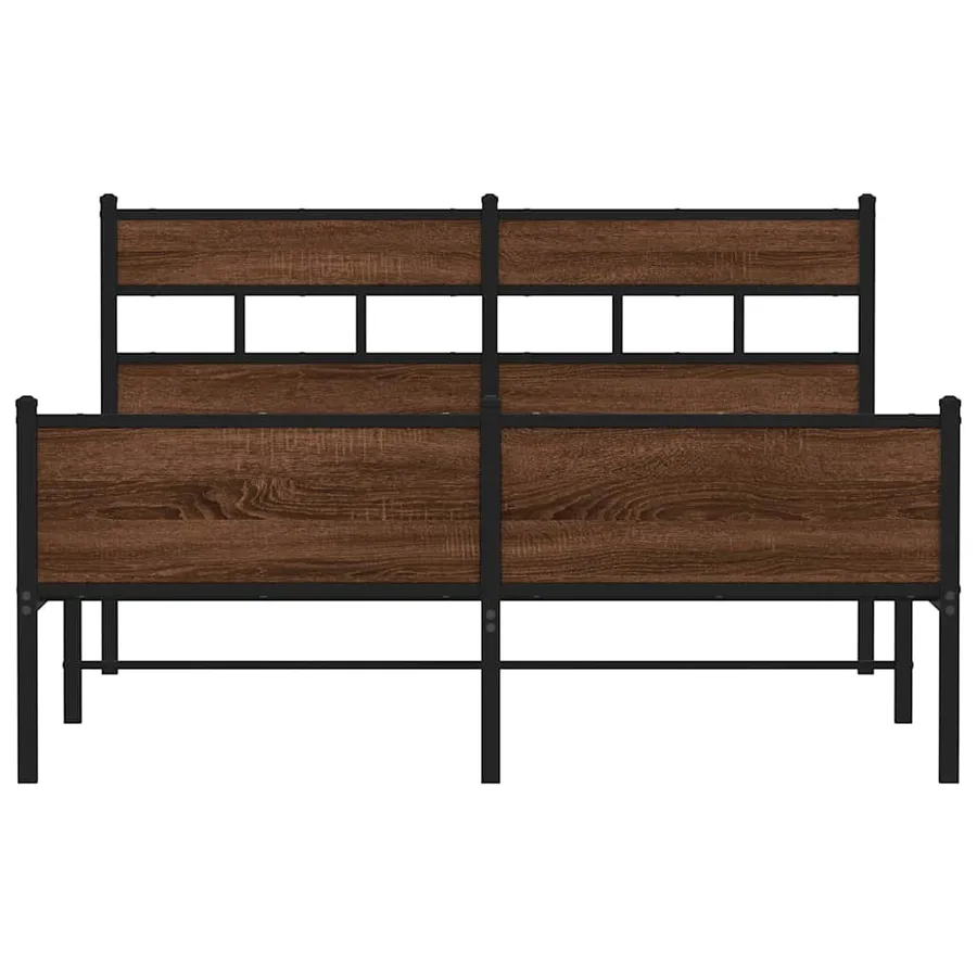 Cadre de lit sans matelas chêne marron 140x190 cm - 4