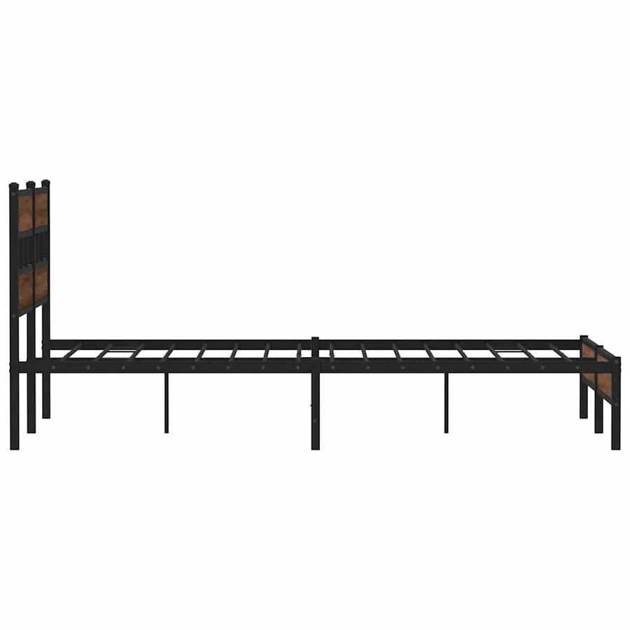 Cadre de lit sans matelas chêne marron 150x200 cm - 5