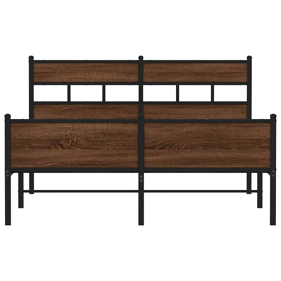 Cadre de lit sans matelas chêne marron 150x200 cm - 4