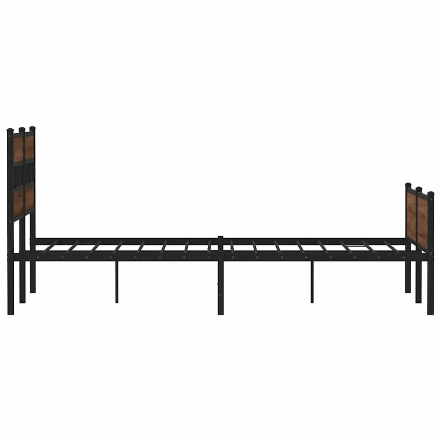 Cadre de lit sans matelas chêne marron 150x200 cm - 5