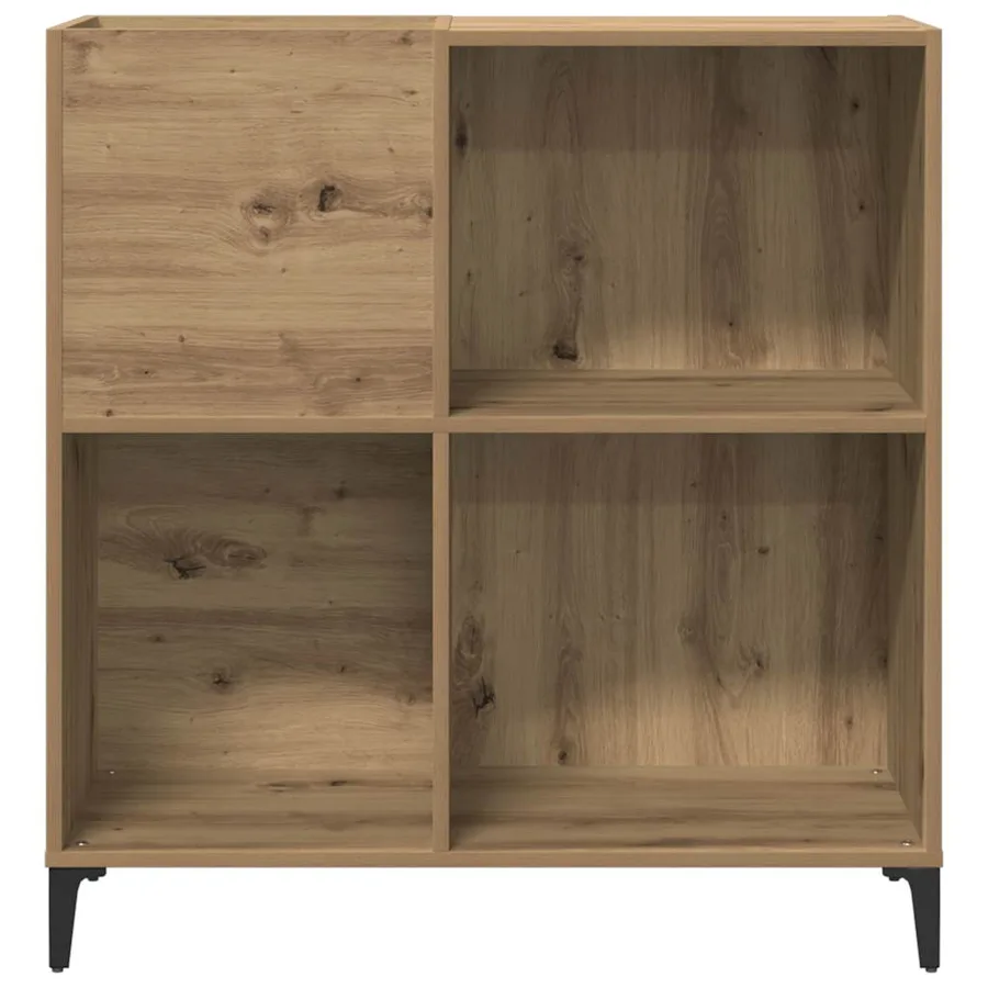 Armoire à disques chêne artisanal 84,5x38x89 cm bois ingénierie - 4