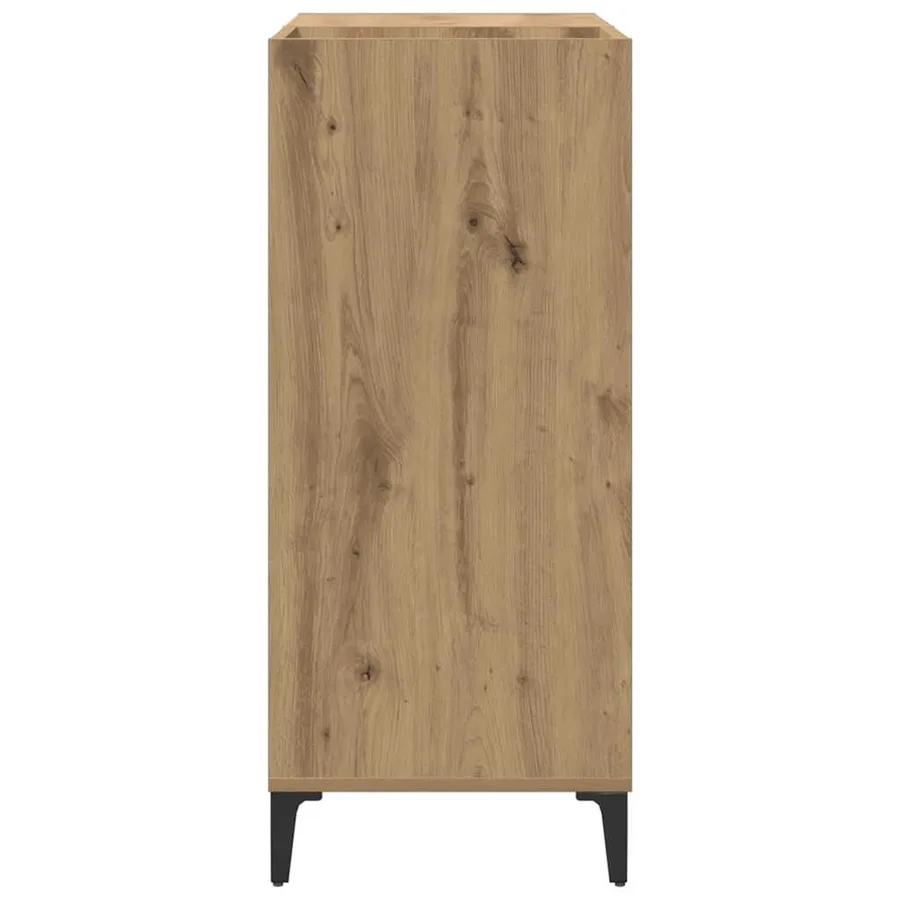 Armoire à disques chêne artisanal 84,5x38x89 cm bois ingénierie - 5