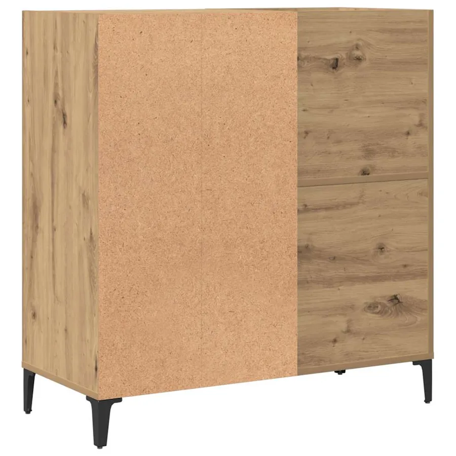Armoire à disques chêne artisanal 84,5x38x89 cm bois ingénierie - 6