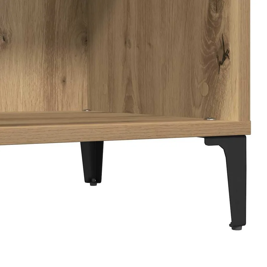 Armoire à disques chêne artisanal 84,5x38x89 cm bois ingénierie - 8
