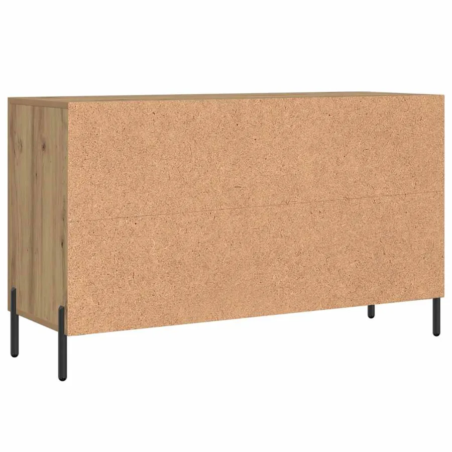 Buffet chêne artisanal 100x36x60 cm bois d'ingénierie - 6