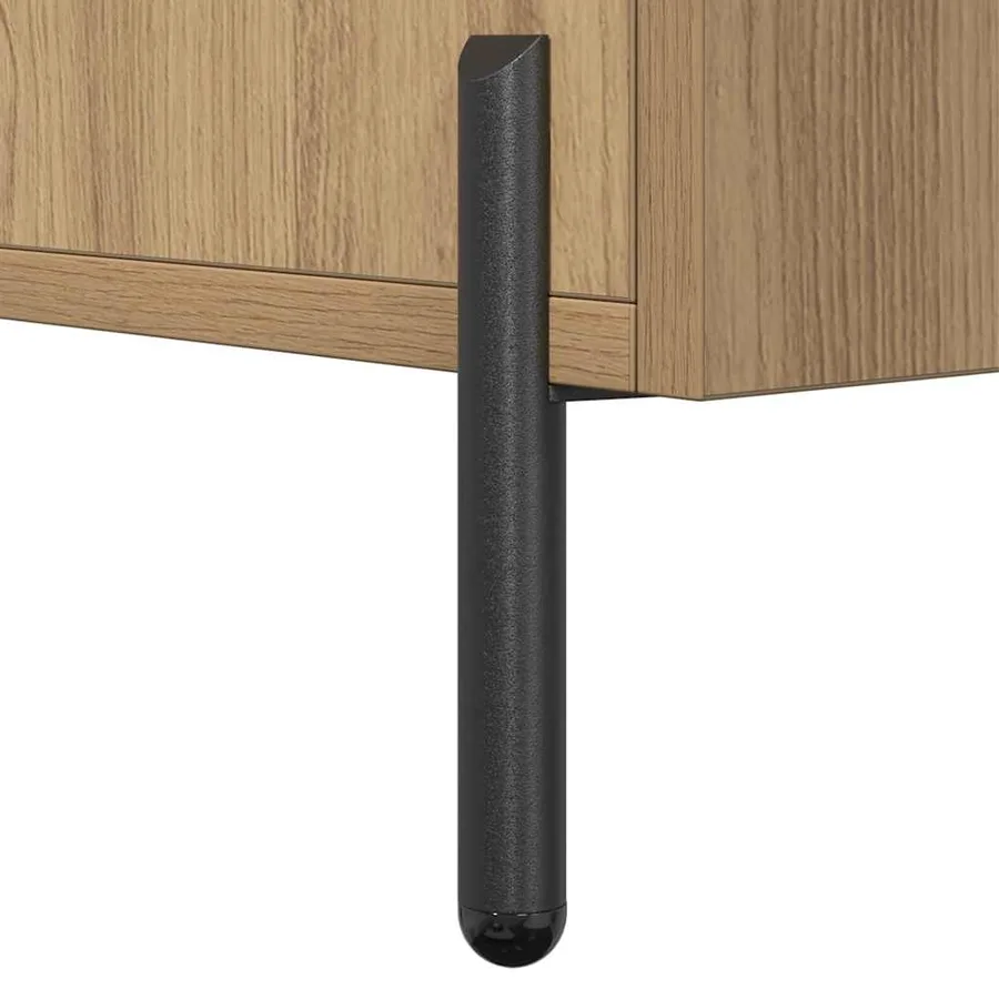 Buffet chêne artisanal 100x36x60 cm bois d'ingénierie - 8