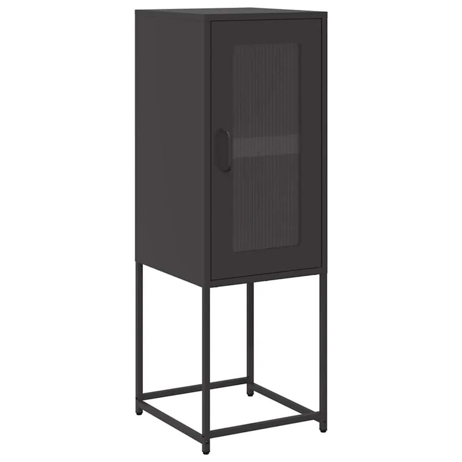Buffet noir 36x39x107 cm acier laminé à froid - 2