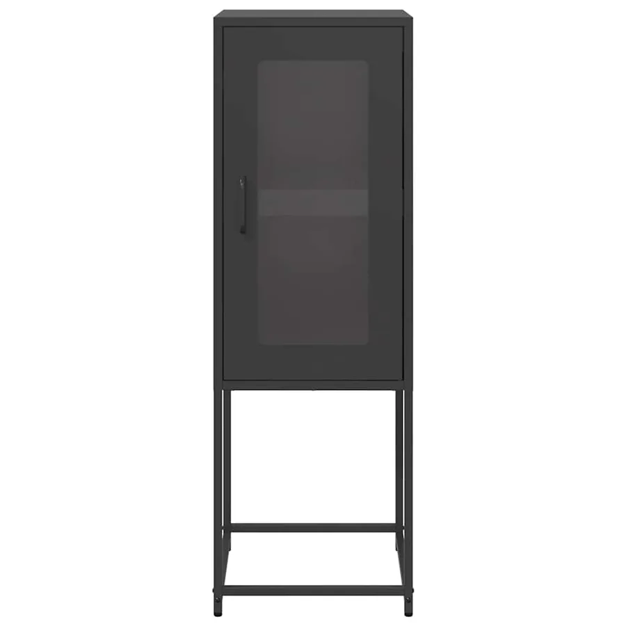 Buffet noir 36x39x107 cm acier laminé à froid - 5