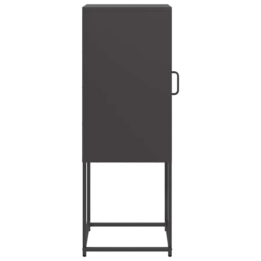 Buffet noir 36x39x107 cm acier laminé à froid - 6
