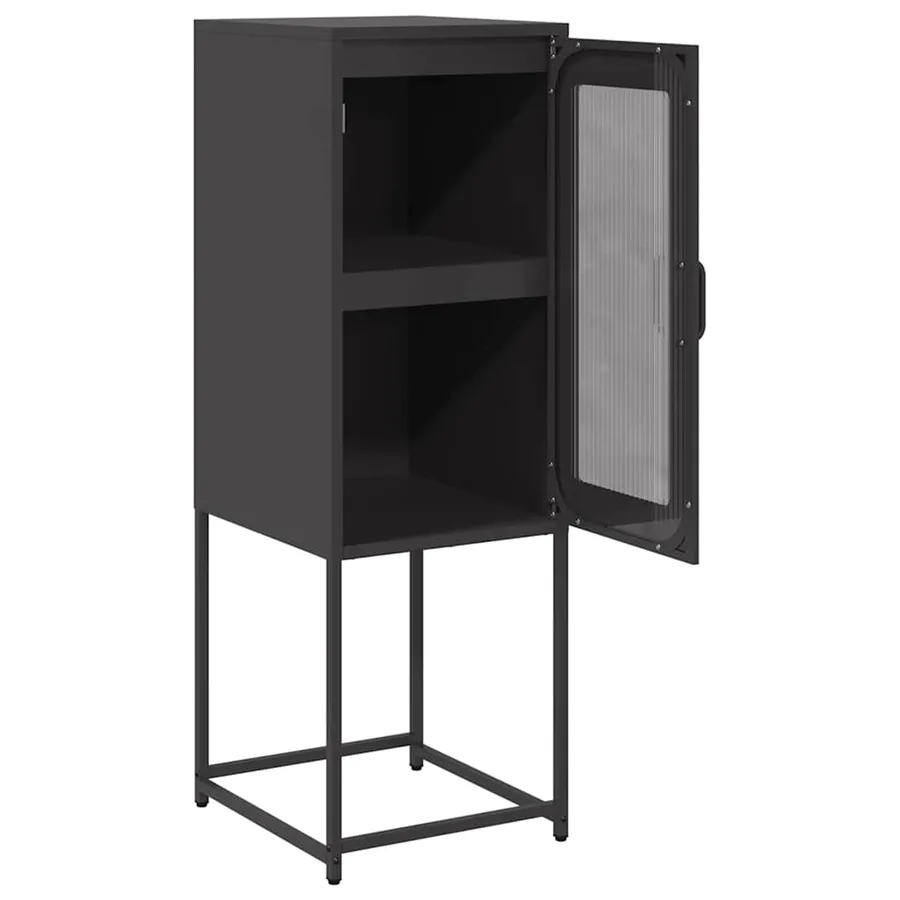 Buffet noir 36x39x107 cm acier laminé à froid - 7