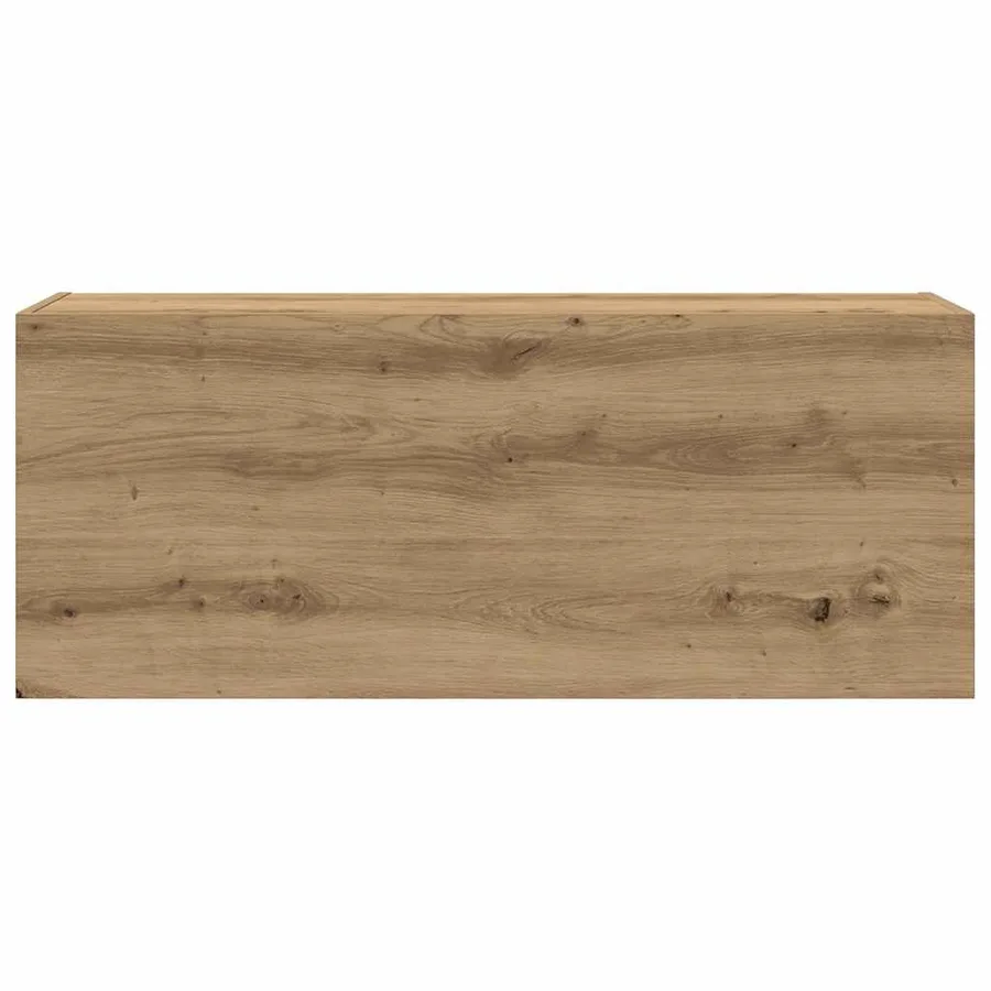 Armoire murale de bain chêne artisanal bois d'ingénierie - 5