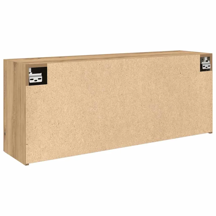 Armoire murale de bain chêne artisanal bois d'ingénierie - 7