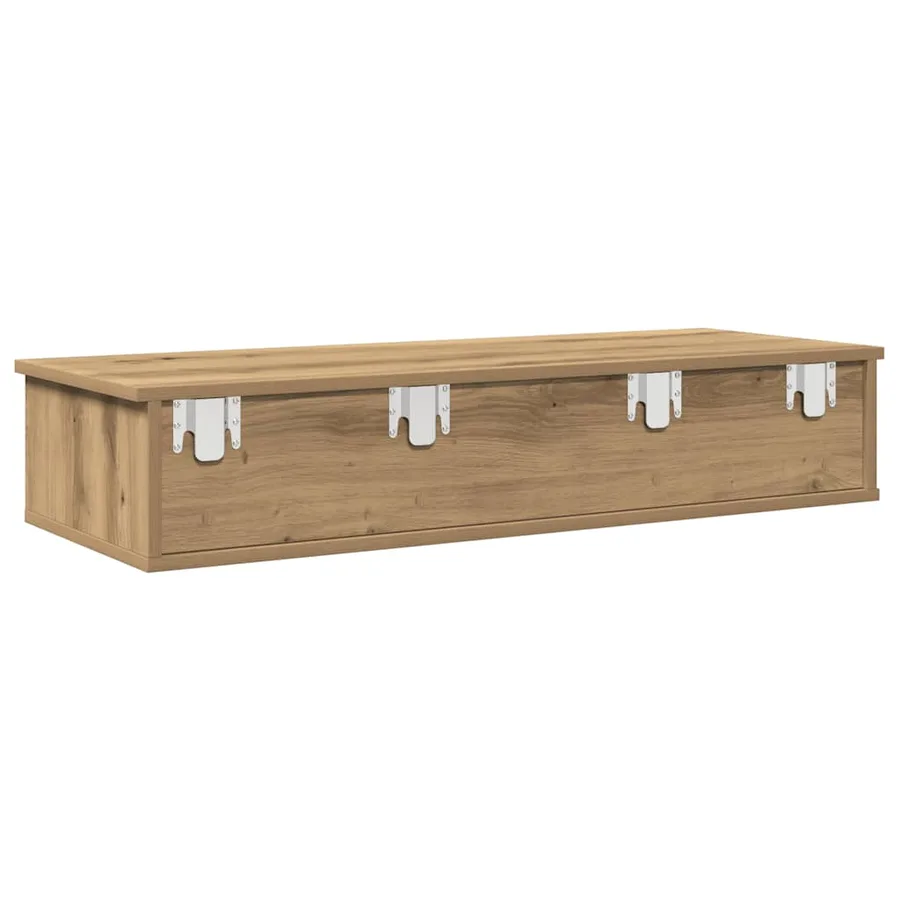 Étagère murale avec tiroirs chêne artisanal bois d'ingénierie - 6