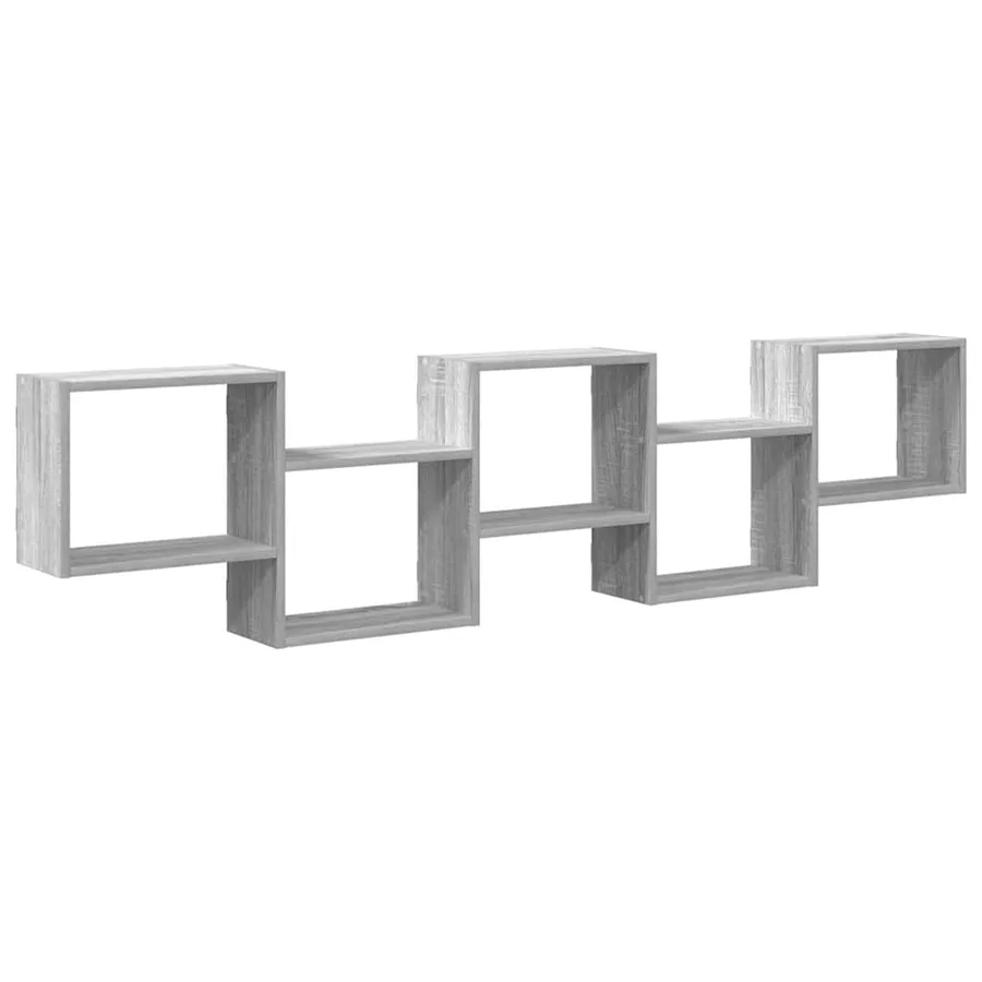 Étagère cube murale 5 compartiments sonoma gris - 2