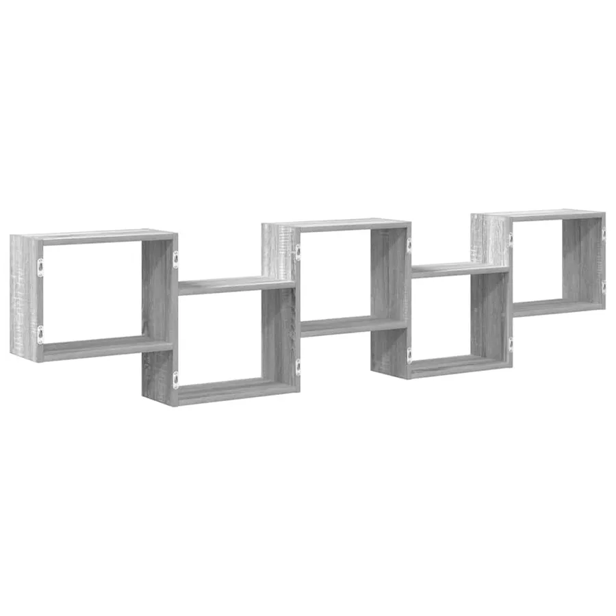 Étagère cube murale 5 compartiments sonoma gris - 6