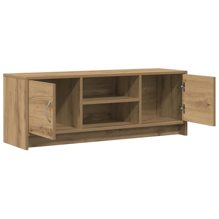 Meuble TV chêne artisanal 102x30x37,5 cm bois d'ingénierie - 5
