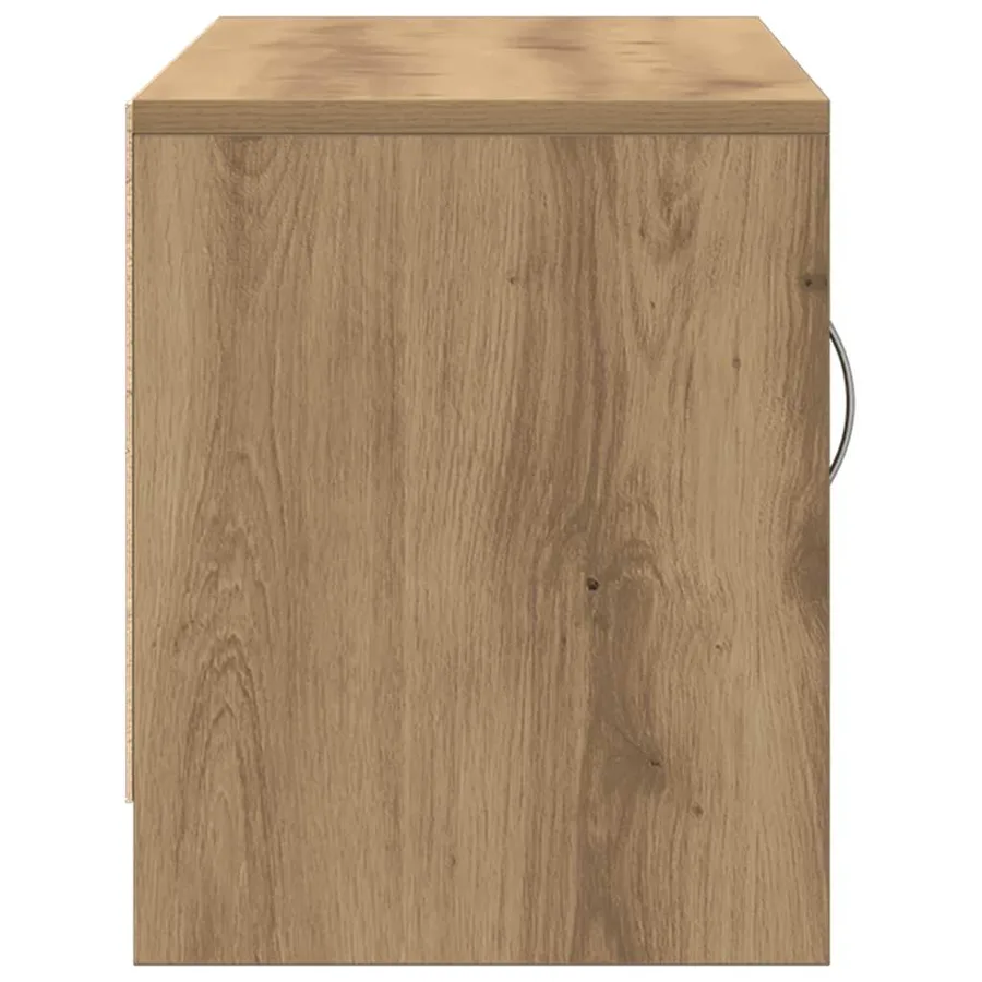Meuble TV chêne artisanal 102x30x37,5 cm bois d'ingénierie - 6