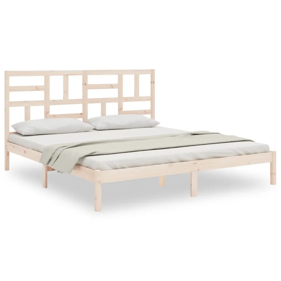 Cadre de lit sans matelas bois massif 180x200 cm - 2