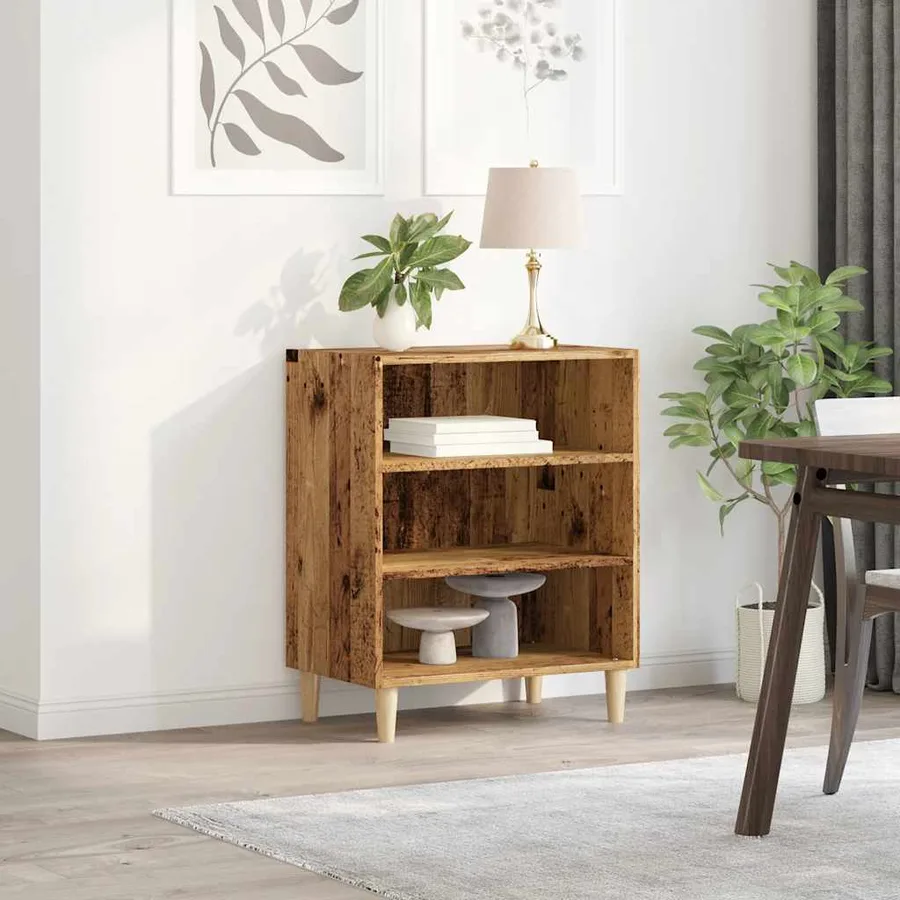 Buffet vieux bois 57x35x75 cm bois d'ingénierie - 3