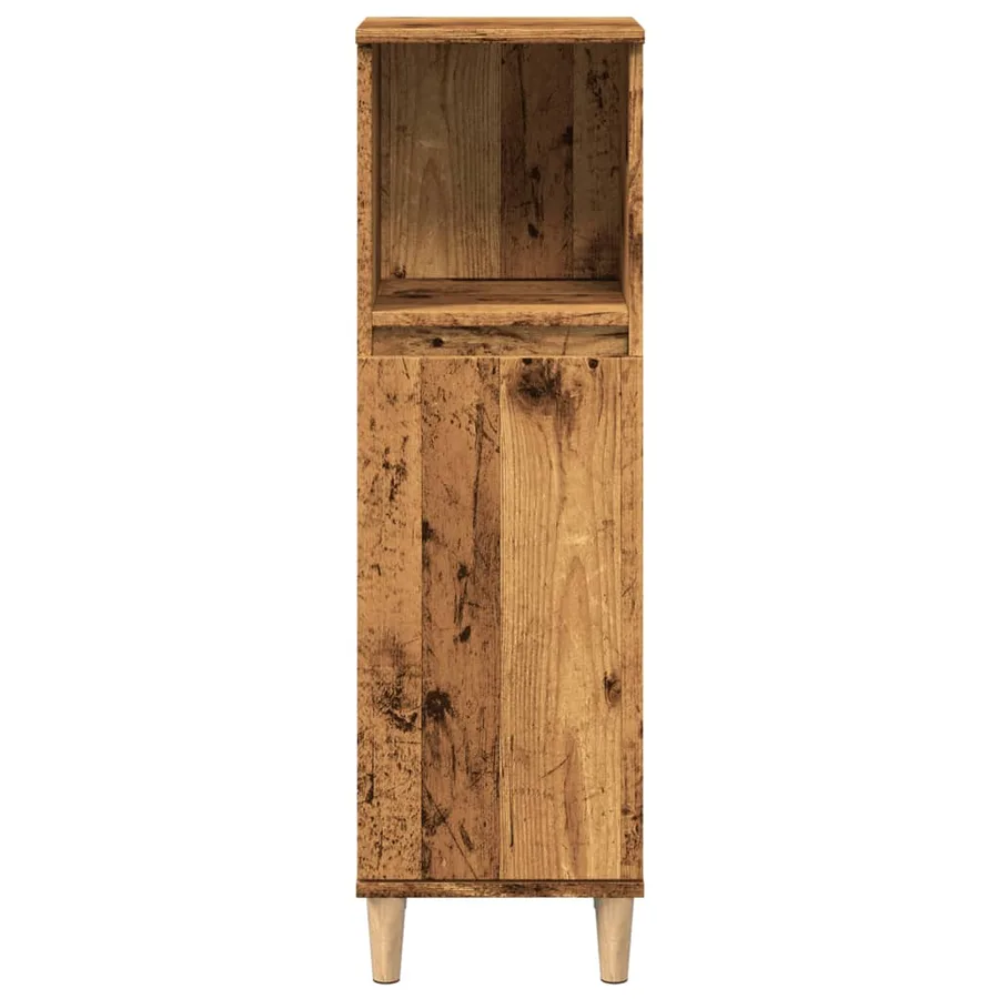 Armoire de salle de bain vieux bois 30x30x100cm bois ingénierie - 4