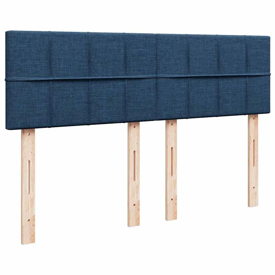 Lit ottoman avec matelas et LED bleu 140x190 cm tissu - 10